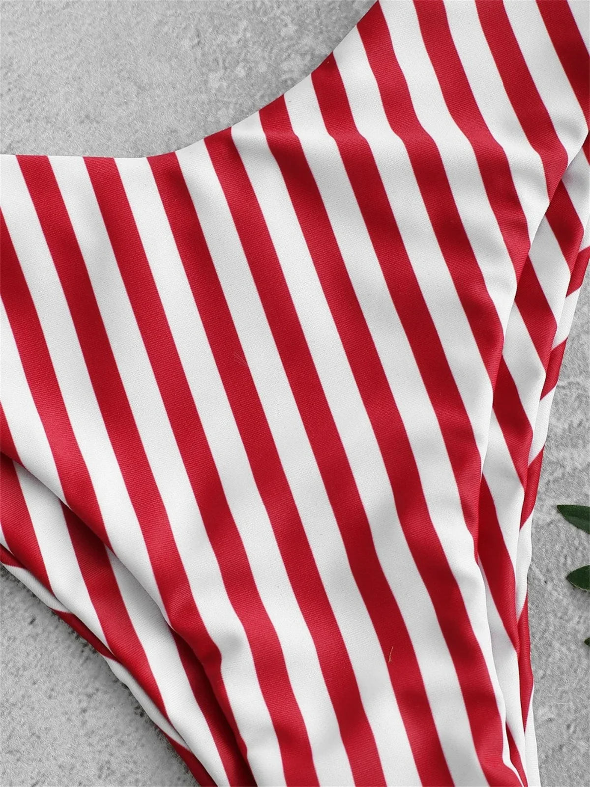 Striped Knot Detail Bikini