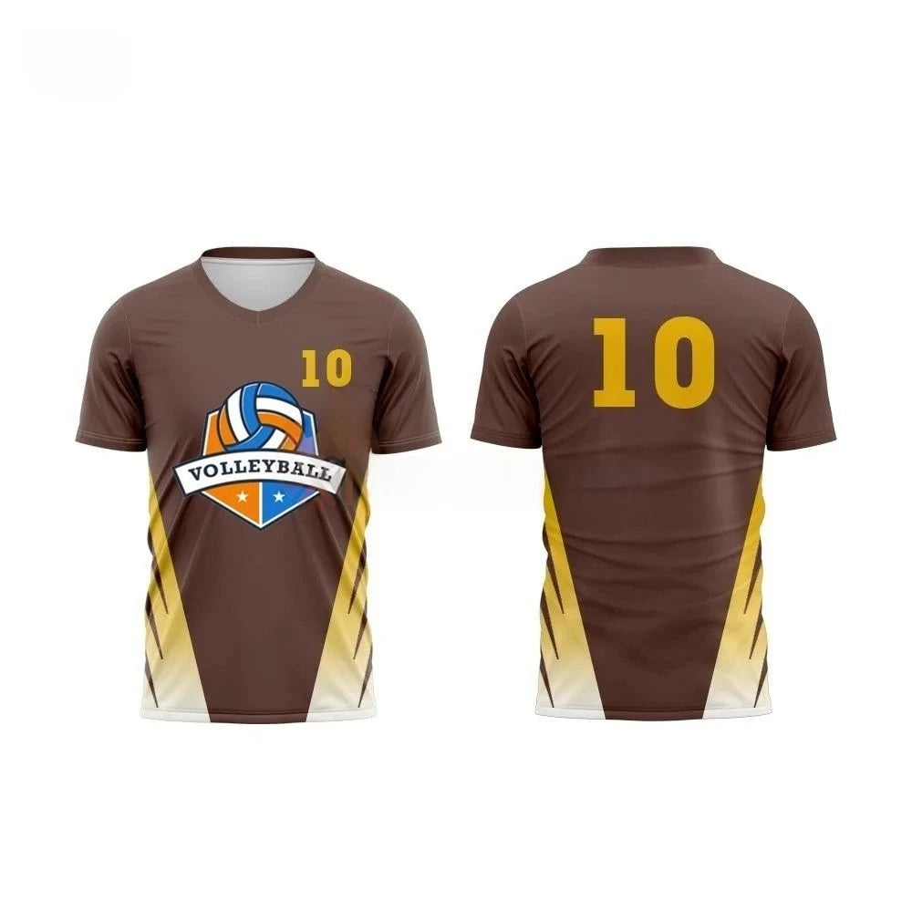 Volleyball Graphic Short Sleeve Crew Neck Sports T Shirt