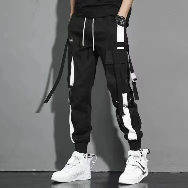 Women's Cargo Joggers with Drawstring Waist and Contrast Panel Style Options
