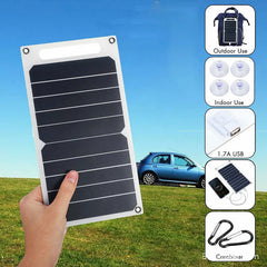 Solar Panel 30W With USB Waterproof Outdoor Hiking And Camping Portable Battery Mobile Phone Charging Bank  Charging Panel  6.8V