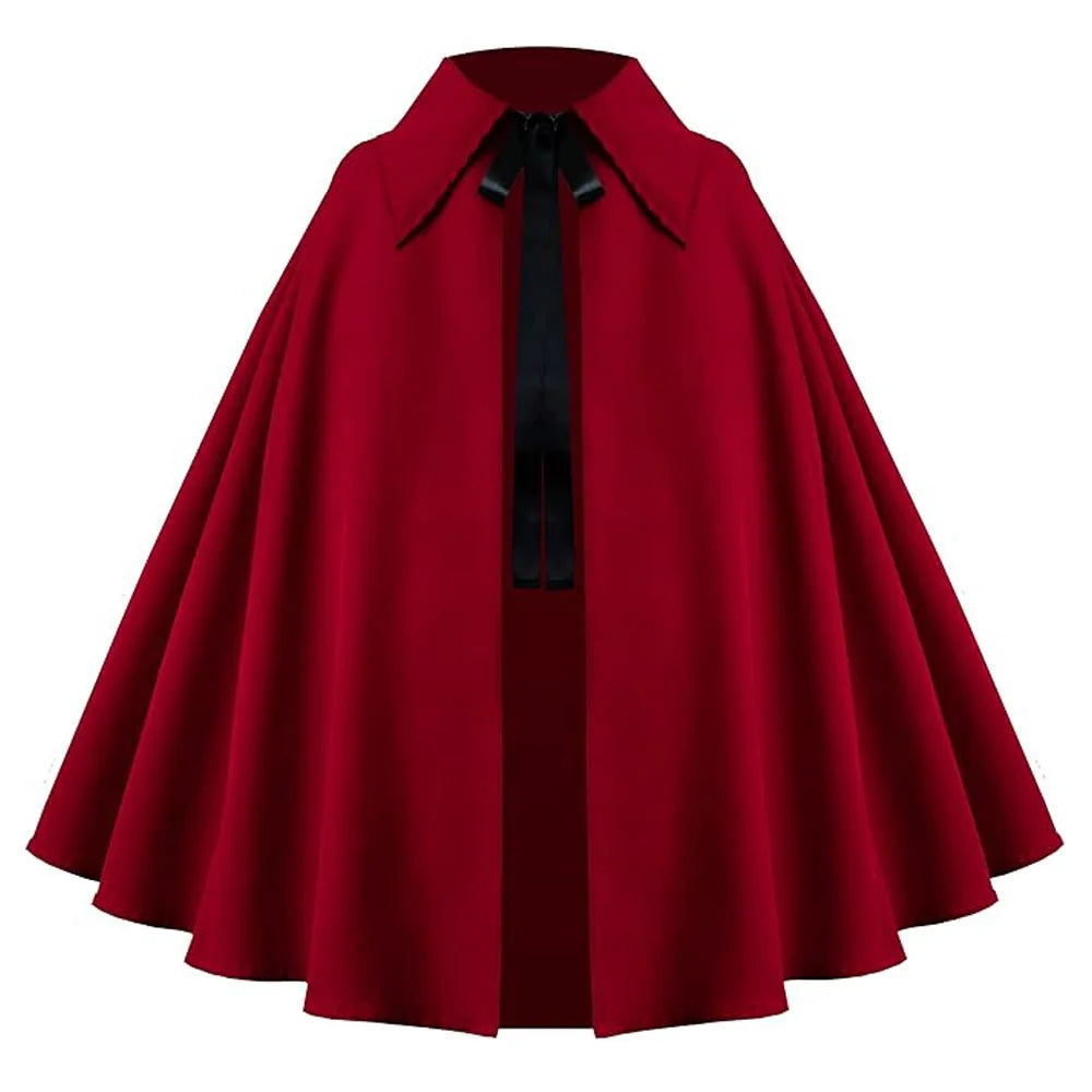 Short Hooded Velvet Cape for Layering over Outfits
