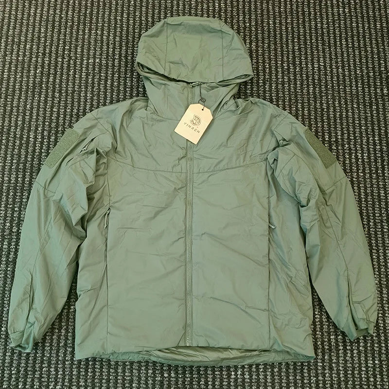 Hooded Long Sleeve Full Zip Outdoor Hiking Jacket with Pockets