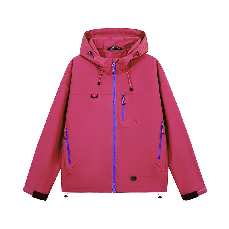 Hooded Hiking Jacket with Chest Pocket