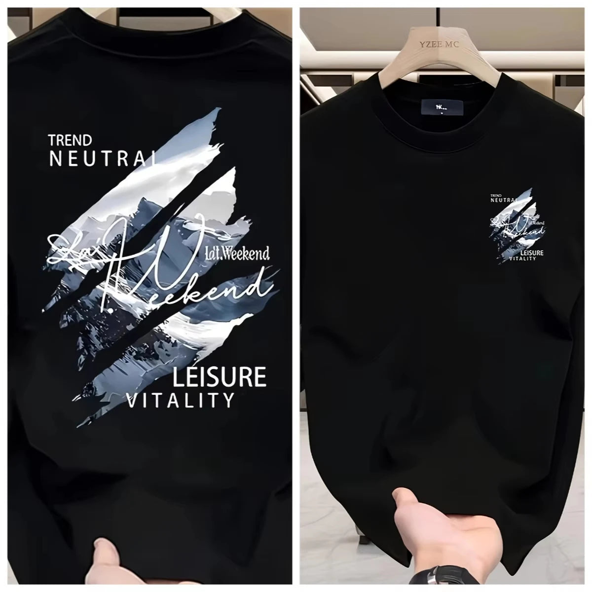 Men's Summer Breathable Short Sleeve Graphic T-Shirt for Casual Streetwear