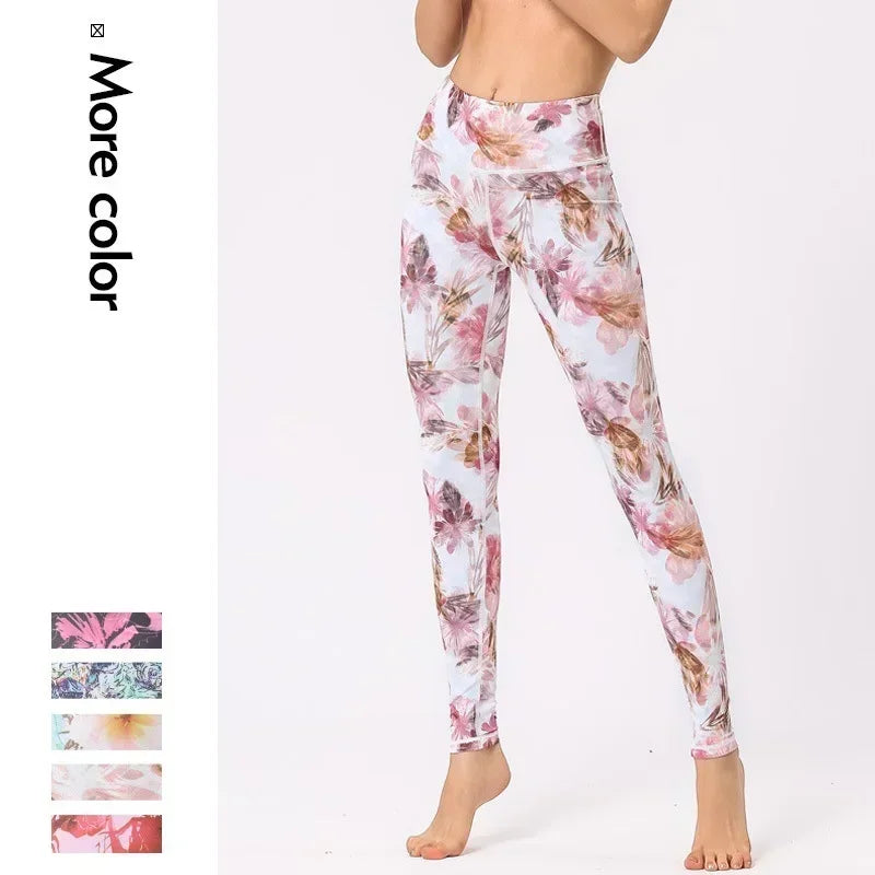 Women's Printed High-Waist Workout Leggings