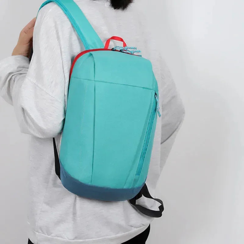 Compact Plain Backpack with Front Zipper Pocket and Twin Shoulder Straps