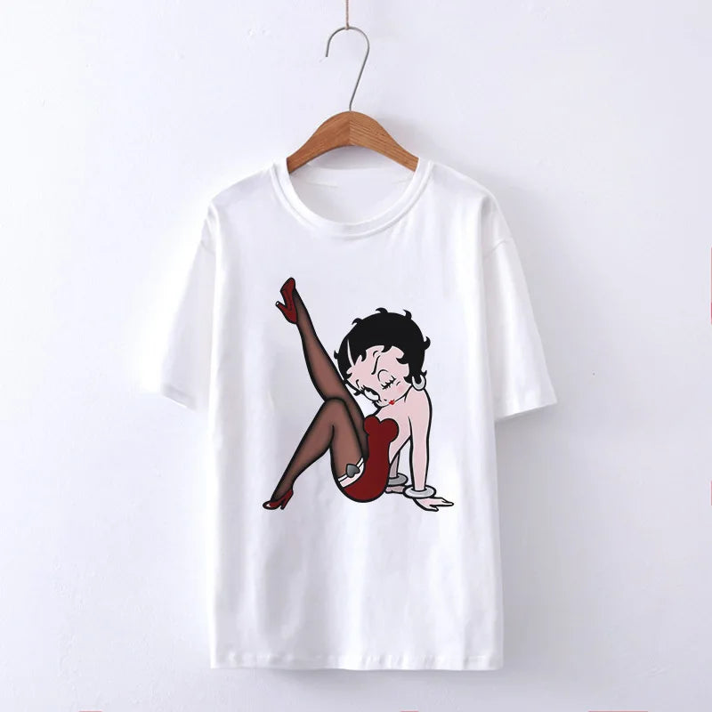 Betty Boop Graphic Crewneck Short-Sleeve T-Shirt