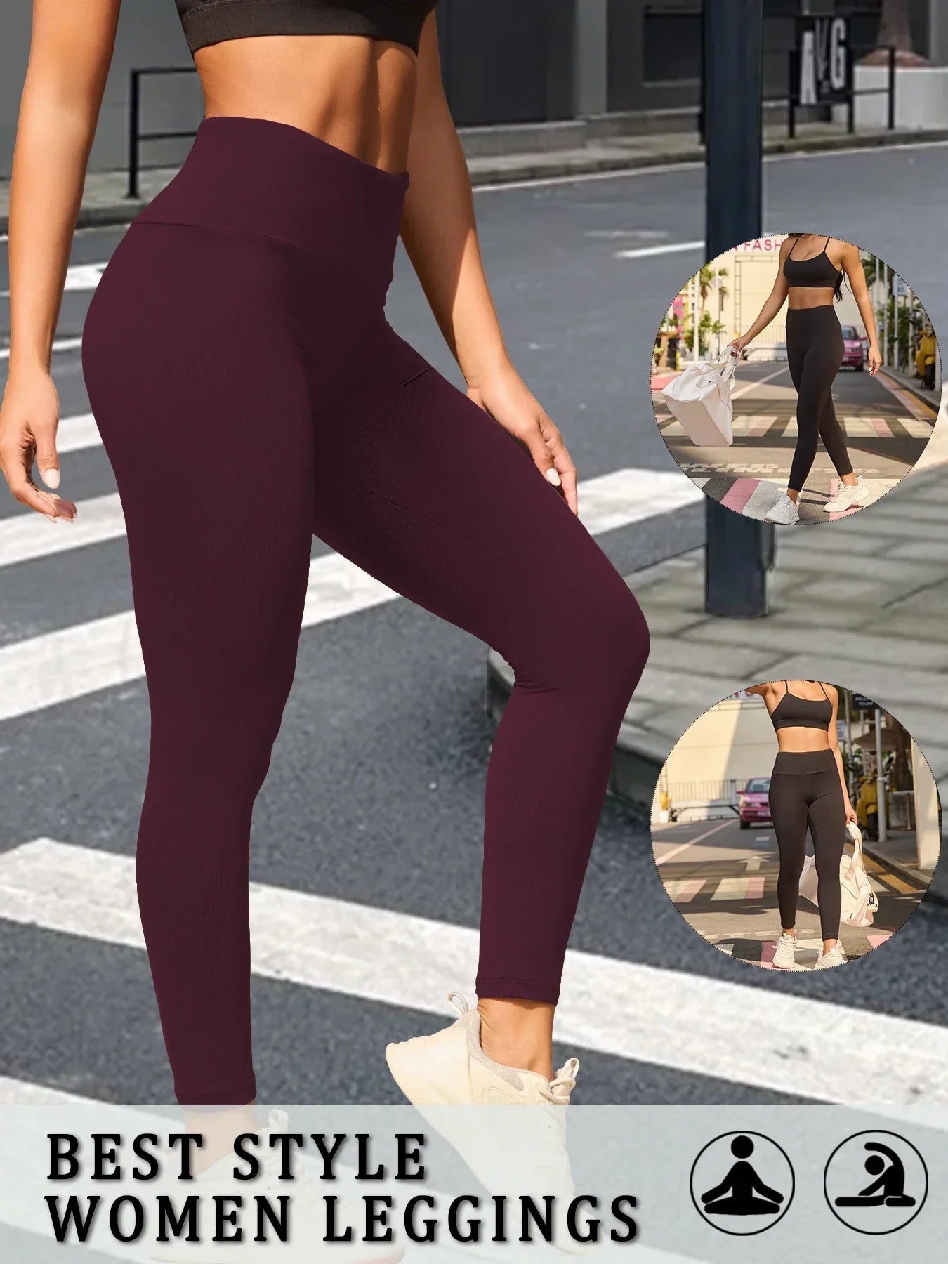 Women's High Waist Full Length Leggings For Workout Outfits