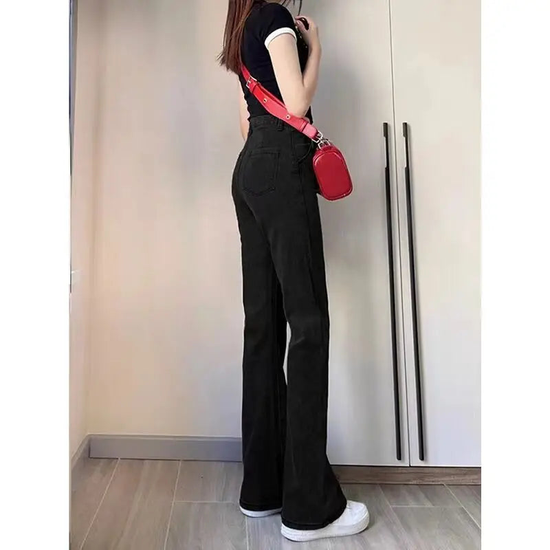Women's Blue Bootcut High Waist Denim Jeans For Everyday Outfits