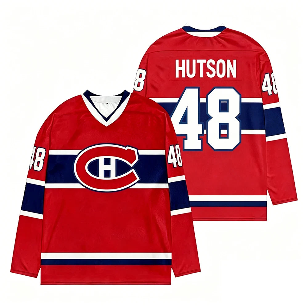 Montreal Player Number Graphic Long Sleeve Jersey For Sports Outfits