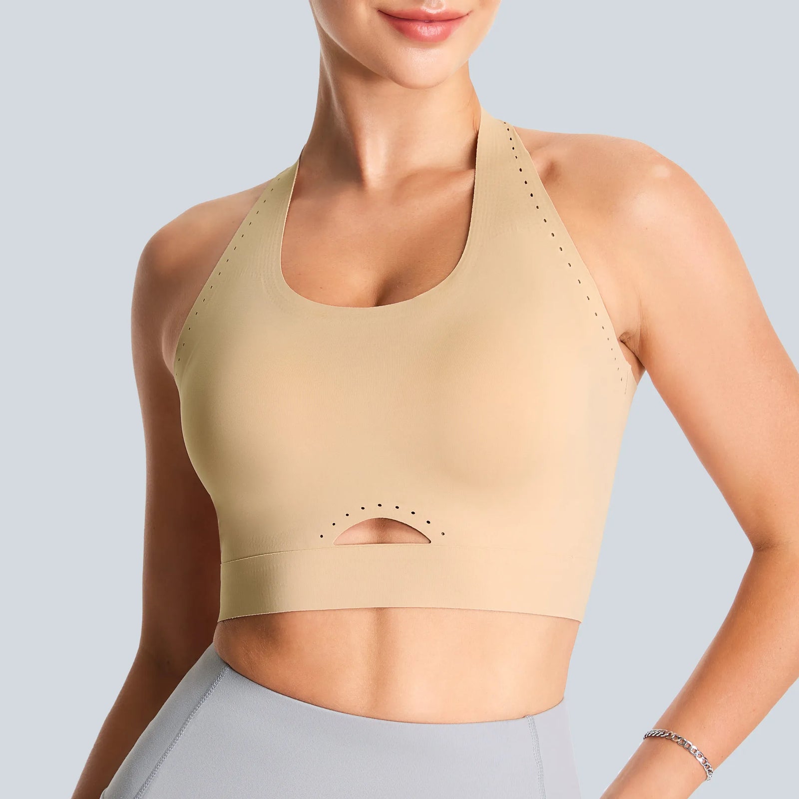 Women's Cross Back Cutout Sports Bra