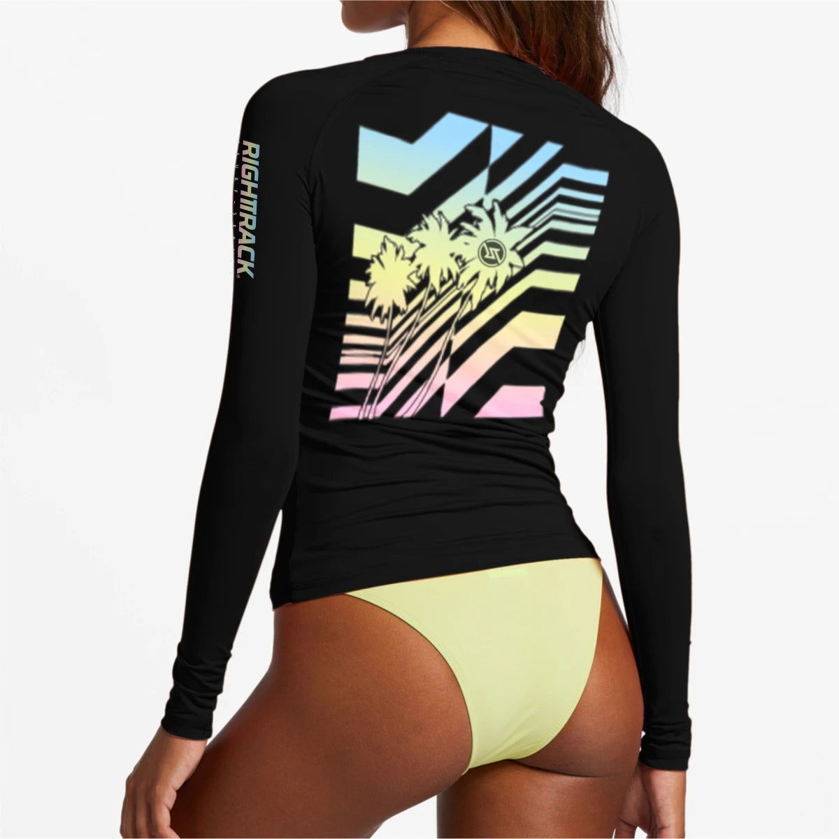 Women's Long Sleeve Rash Guard and Swim Shorts Style Options