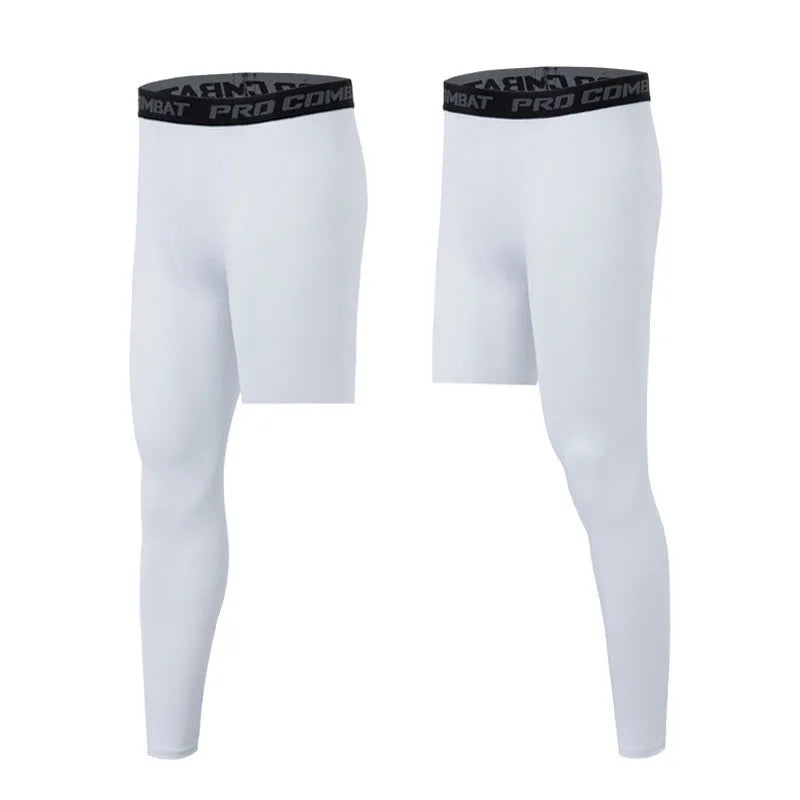 Men's Asymmetric One Leg Training Leggings for Gym and Running