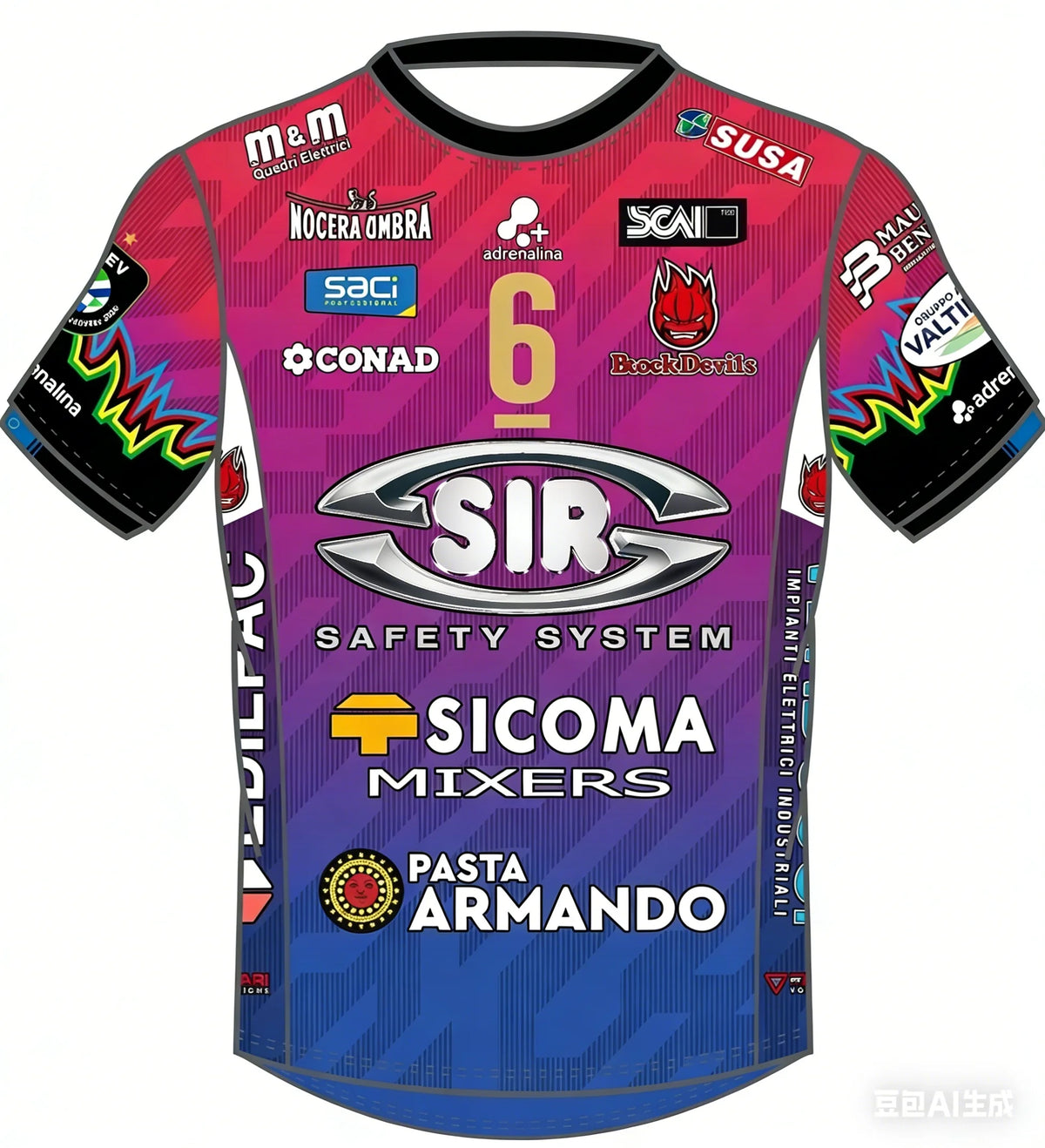 Perugia Number Fourteen Volleyball Short Sleeve Jersey For Sports Outfits