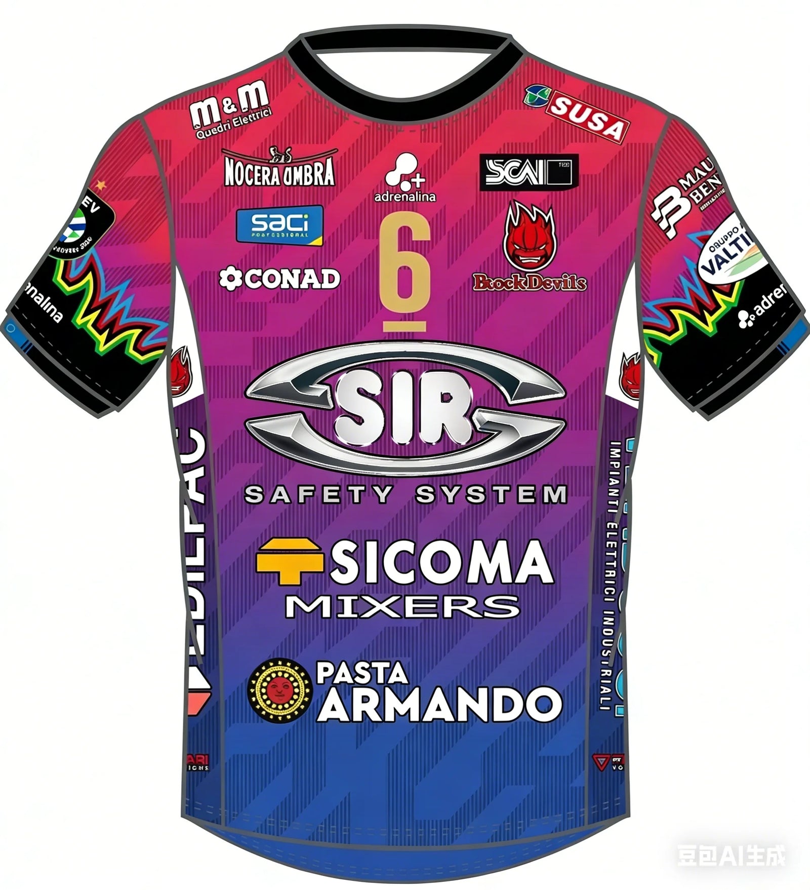 Perugia Number Fourteen Volleyball Short Sleeve Jersey For Sports Outfits