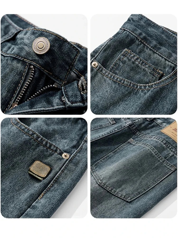 Men's Wide Leg Denim Jeans for Casual Everyday Wear