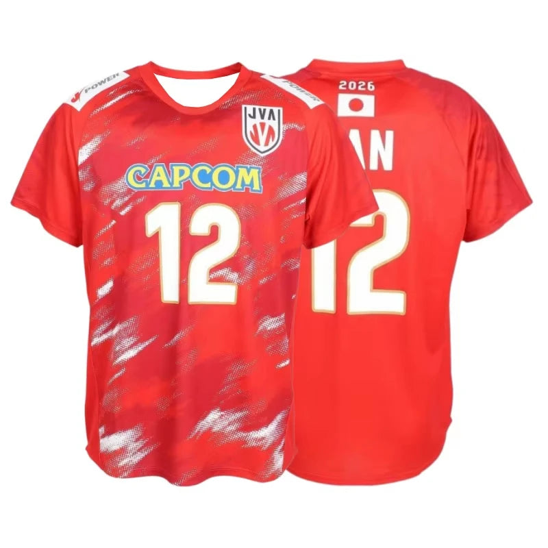 Japan Number Twelve Volleyball Short Sleeve Jersey For Sports Outfits