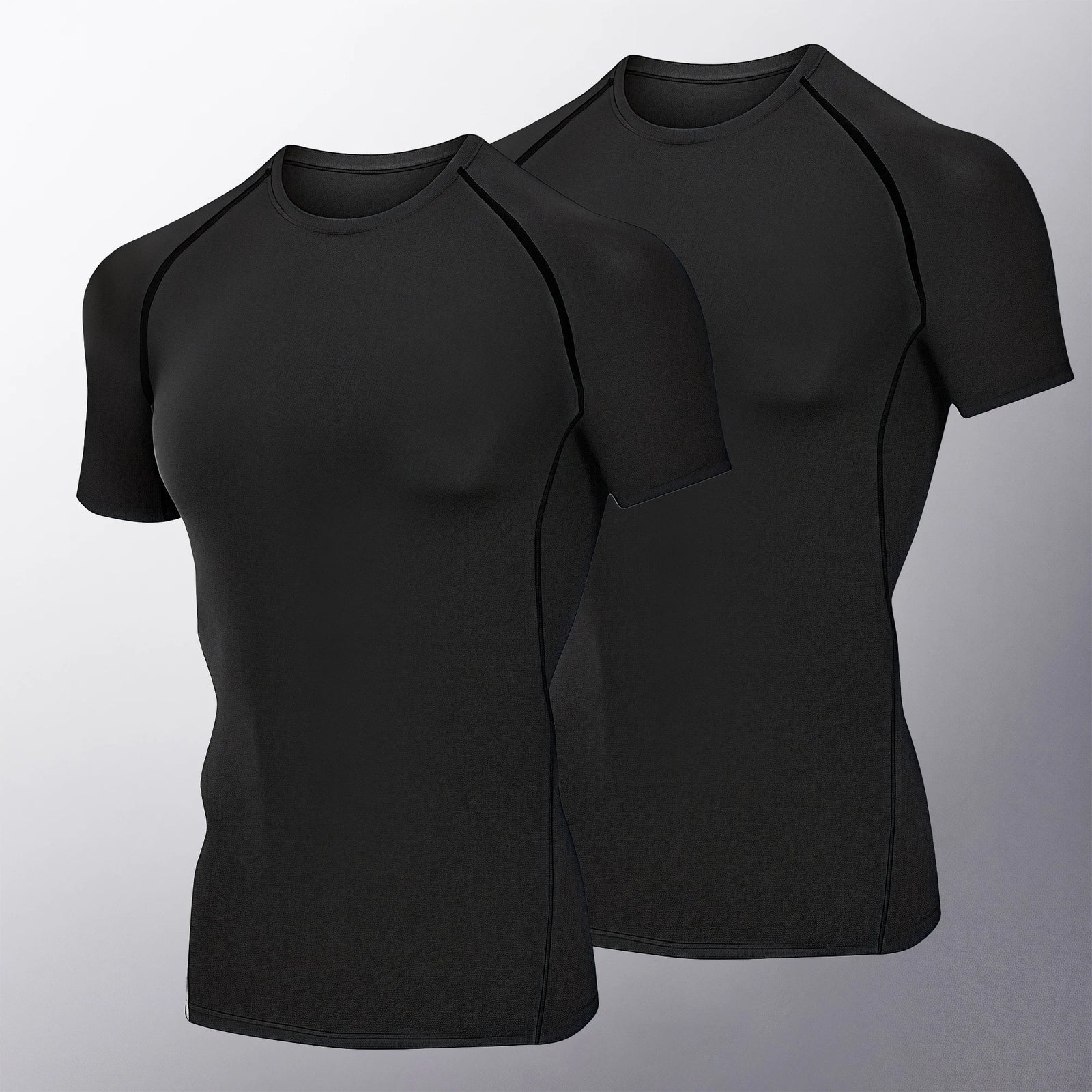 Plain Compression Pack Options Short Sleeve T-shirt For Sports Outfits