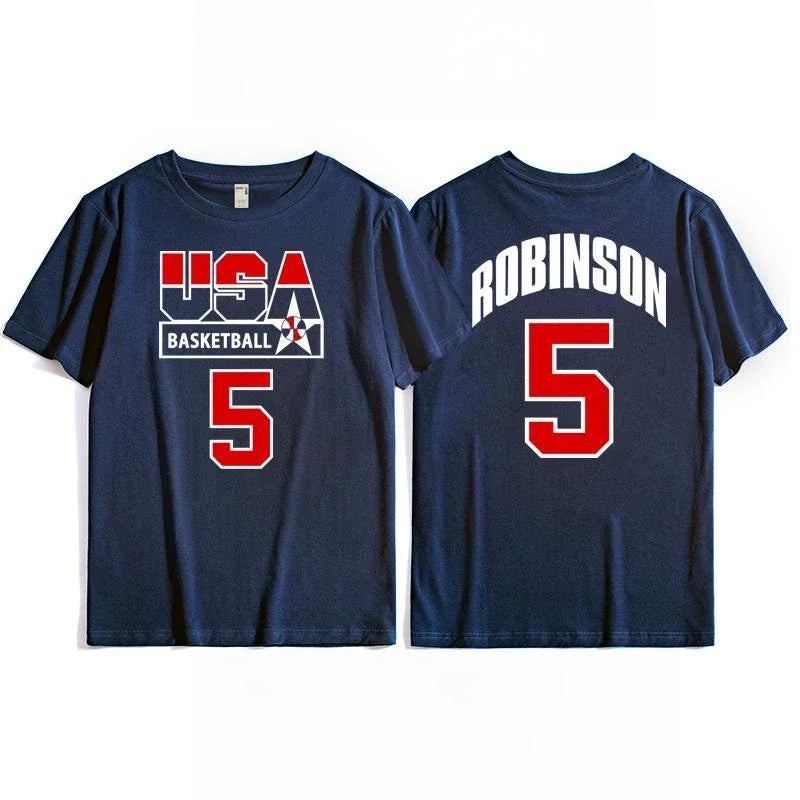 USA Basketball Number Short Sleeve T-shirt For Sports Outfits