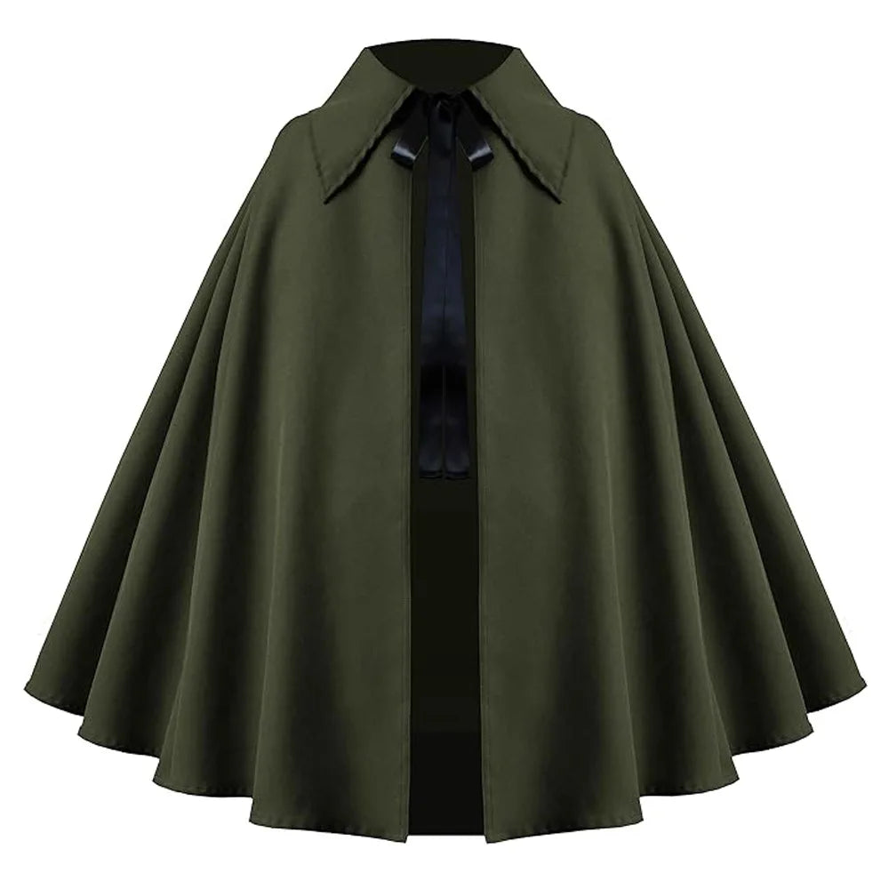 Short Hooded Velvet Cape for Layering over Outfits