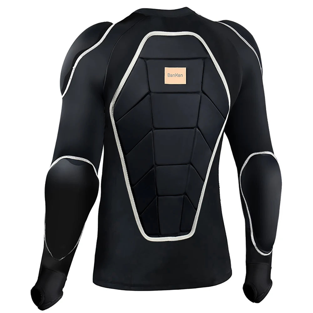 Long Sleeve Padded Protective Base Layer Sports Top