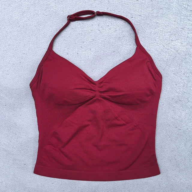 Women's Longline Tank And Shorts Yoga Set For Workout Outfits