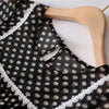 Dot Fashion Korean Style Stitching Large Swing Belt Waist Mid-length Chiffon Elegant Female Dress