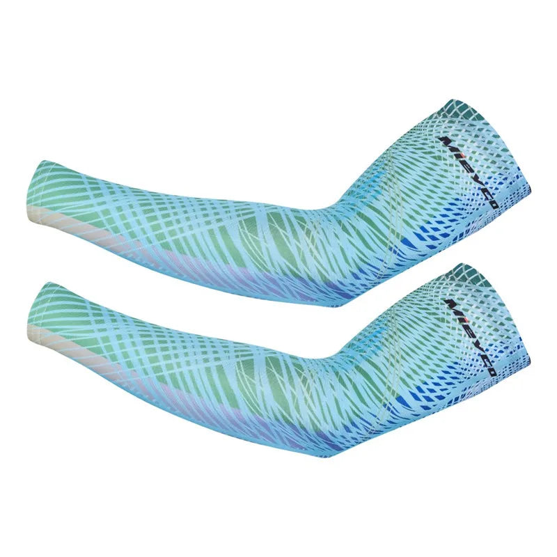 Icy Silk Sun Protection Arm Sleeves Cooling Breathable Outdoor Cycling Fishing Sports Sleeves