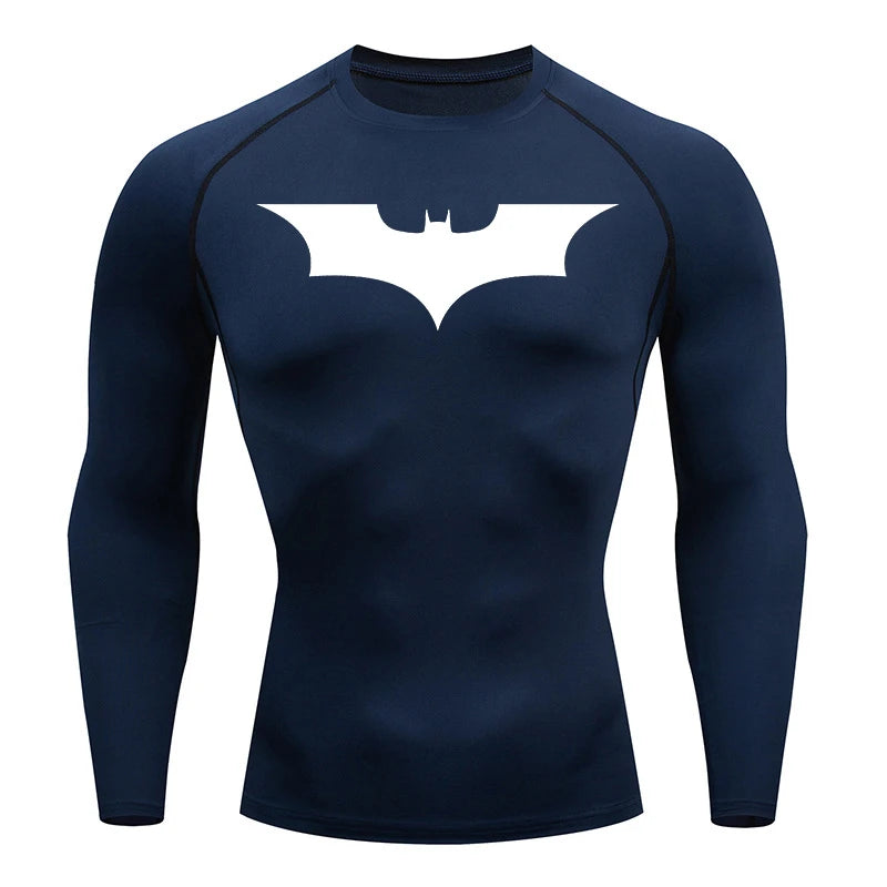 Fitted Crew Neck Long Sleeve Compression T Shirt