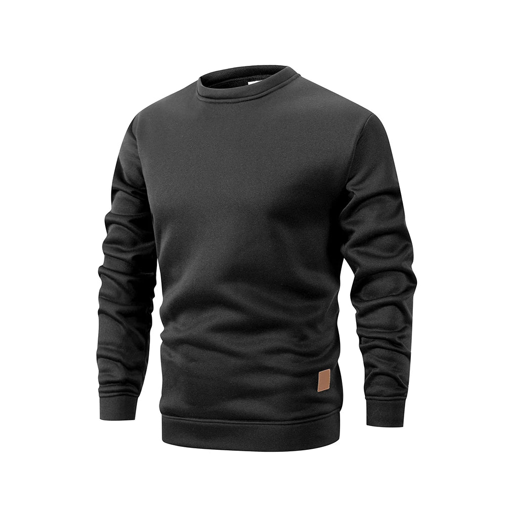 Men's Plain Crew Neck Long Sleeve Knit Sweater