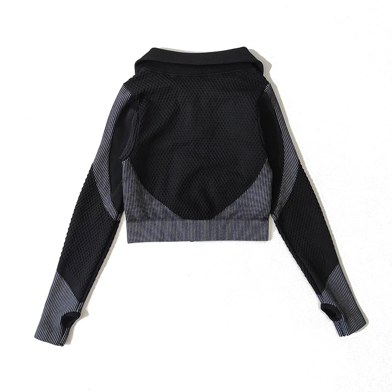 Women's Zip Jacket Bra And Leggings Yoga Set