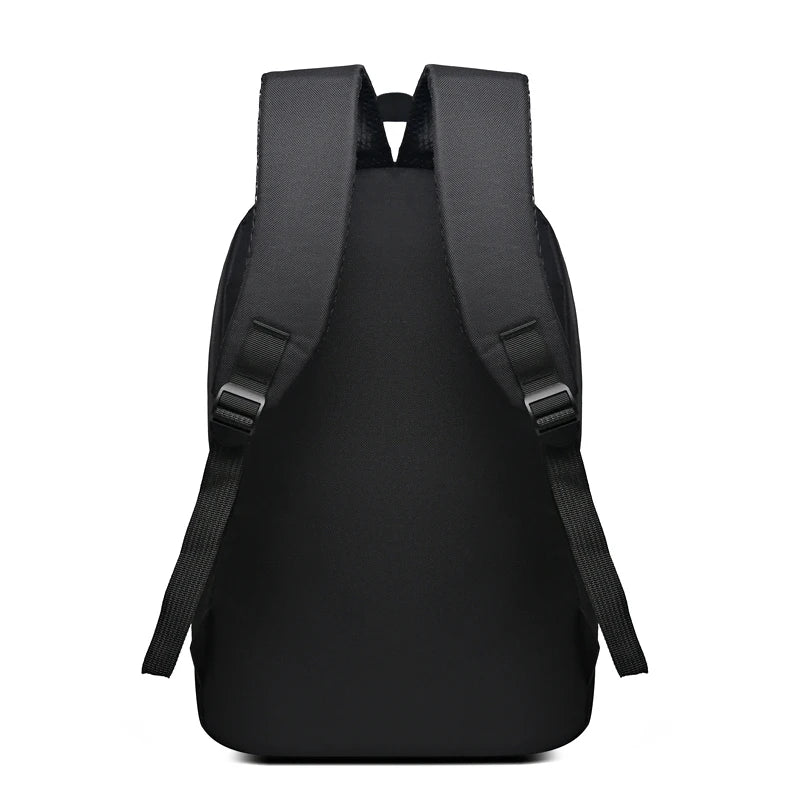 Multi-Layer Commuter Backpack with Front Zippers and Contrast Colour Details