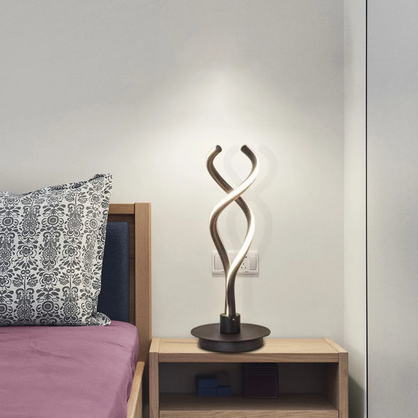 Spiral Table Lamp Modern Minimalist Led Room Bedside Lamp Creative Art Study Living Room Reading Lighting Minimalist Table Lamp
