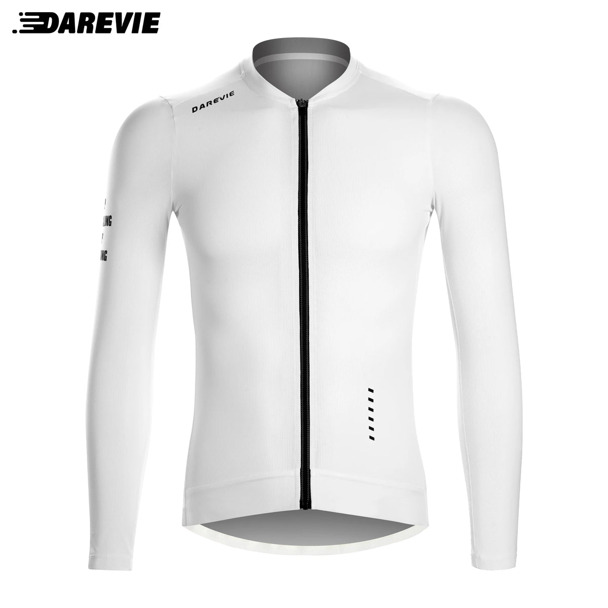 Unisex Long Sleeve Cycling Jersey with Full Zipper and Pocket Details