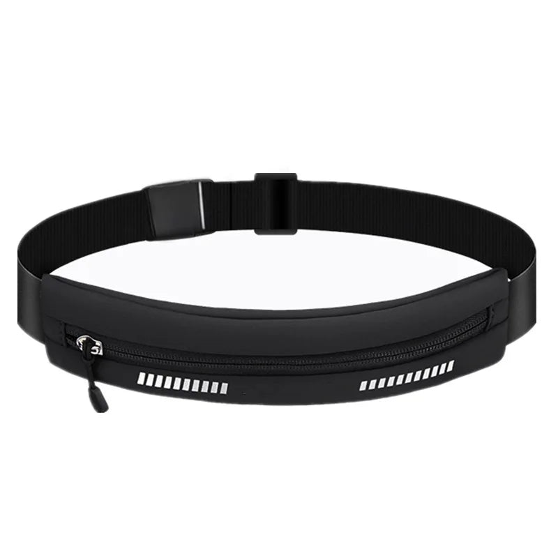 Slim Running Waist Bag with Zippered Front Storage