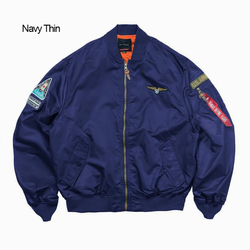 Men's Bomber Jacket Casual Fall Winter Military Jacket and Coats Outwear