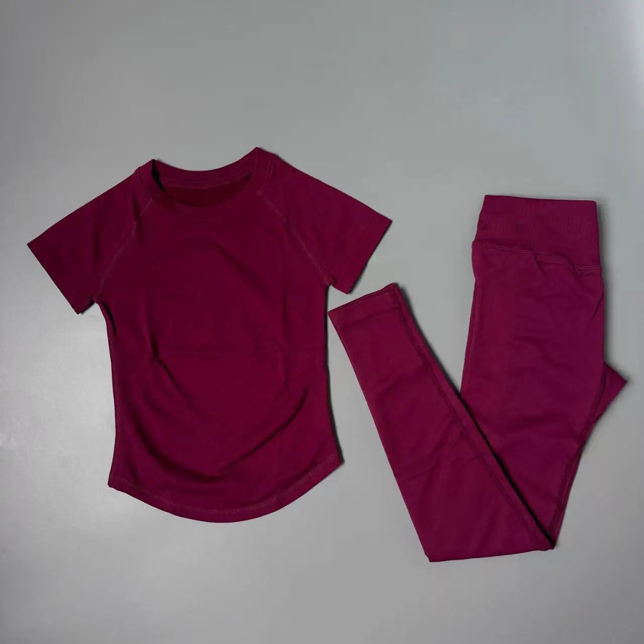 Women's Short Sleeve Yoga Top and Leggings Set