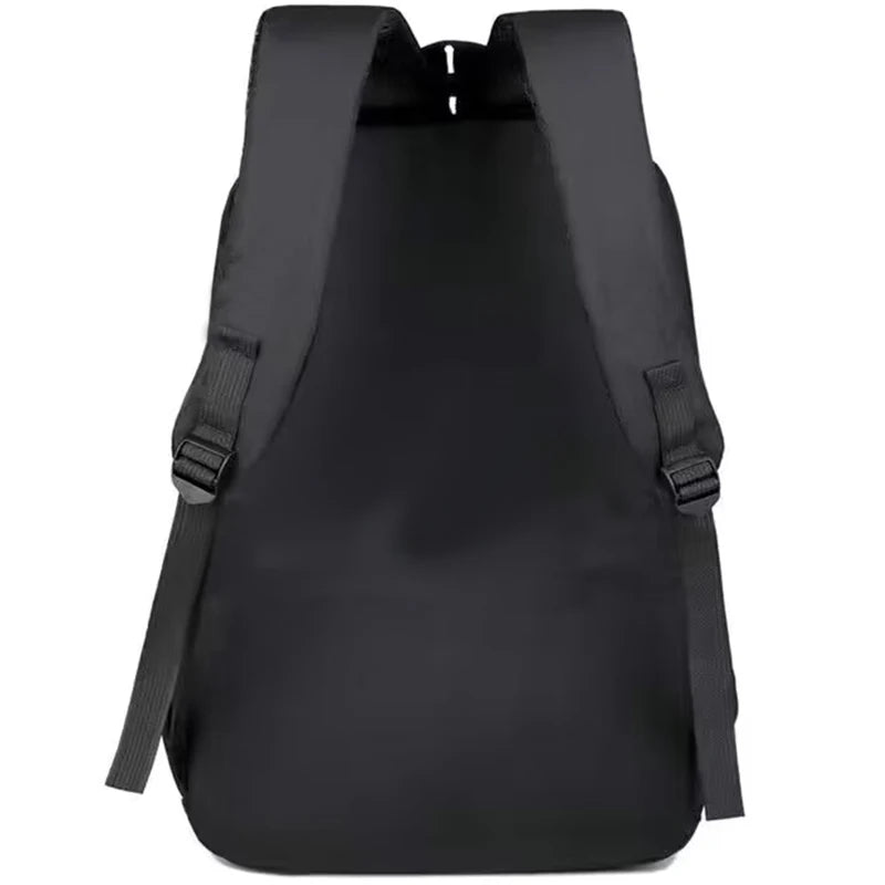 Student Commuter Backpack with Layered Front Pockets and Contrast Zipper Details