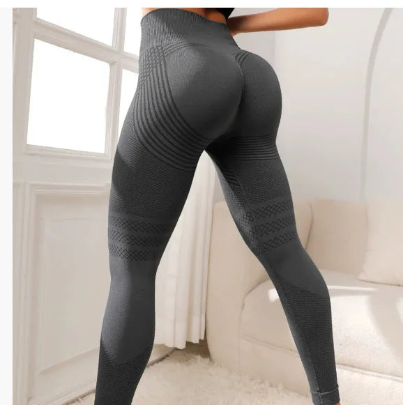 Women's Textured Full Length Leggings For Workout Outfits