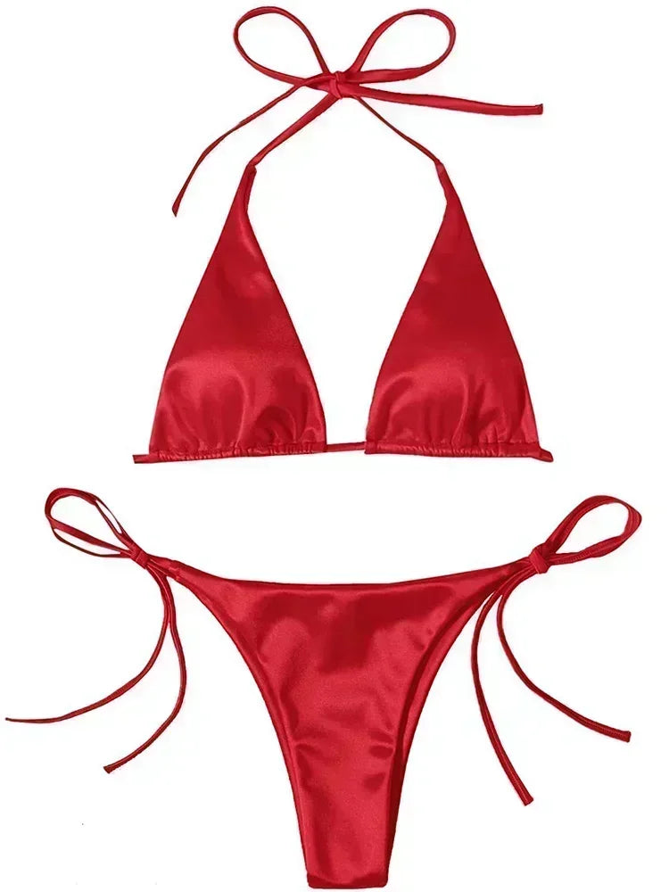 Shiny Halter Bikini
