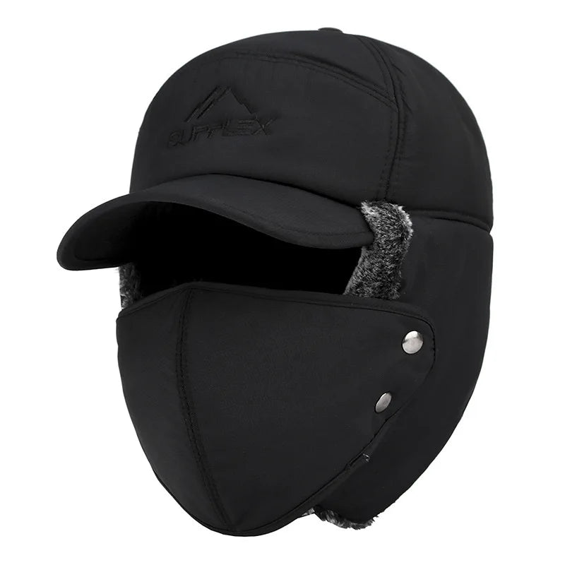 Ear Flap Cap with Detachable Lower Face Cover
