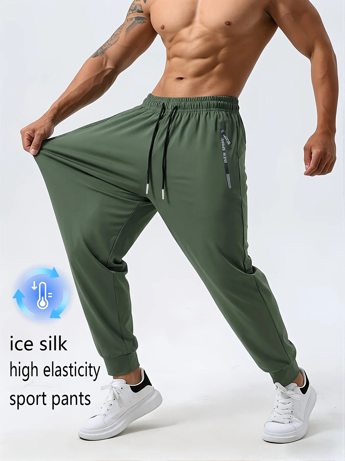 Men's Elastic Waist Casual Pants For Everyday Wear
