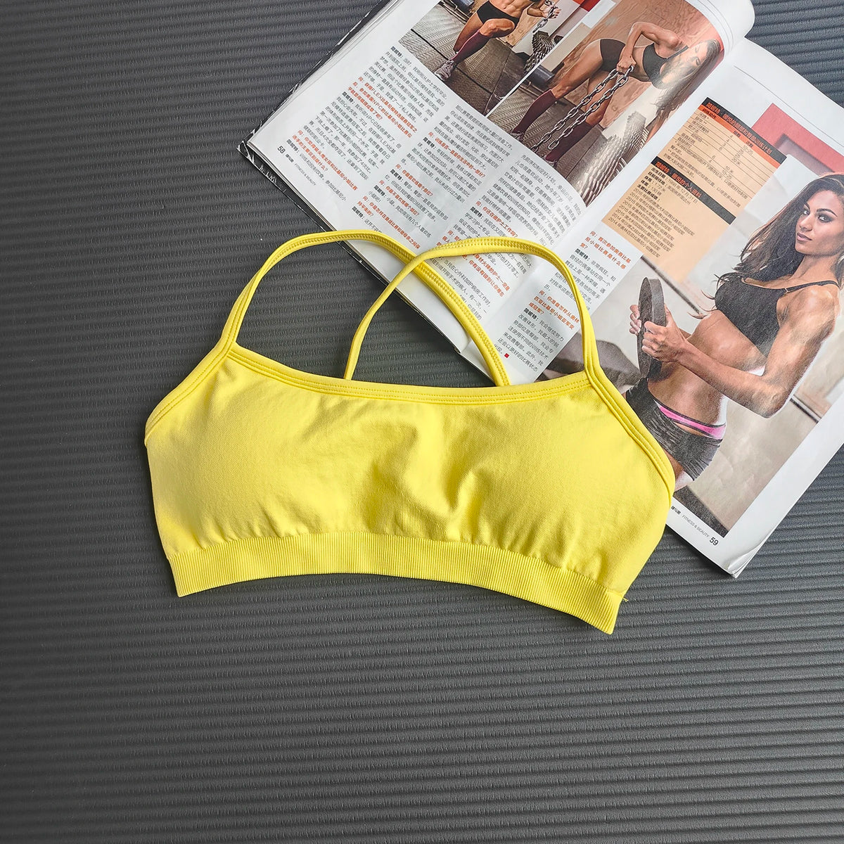 Women's Thin Strap Cross Back Sports Bra