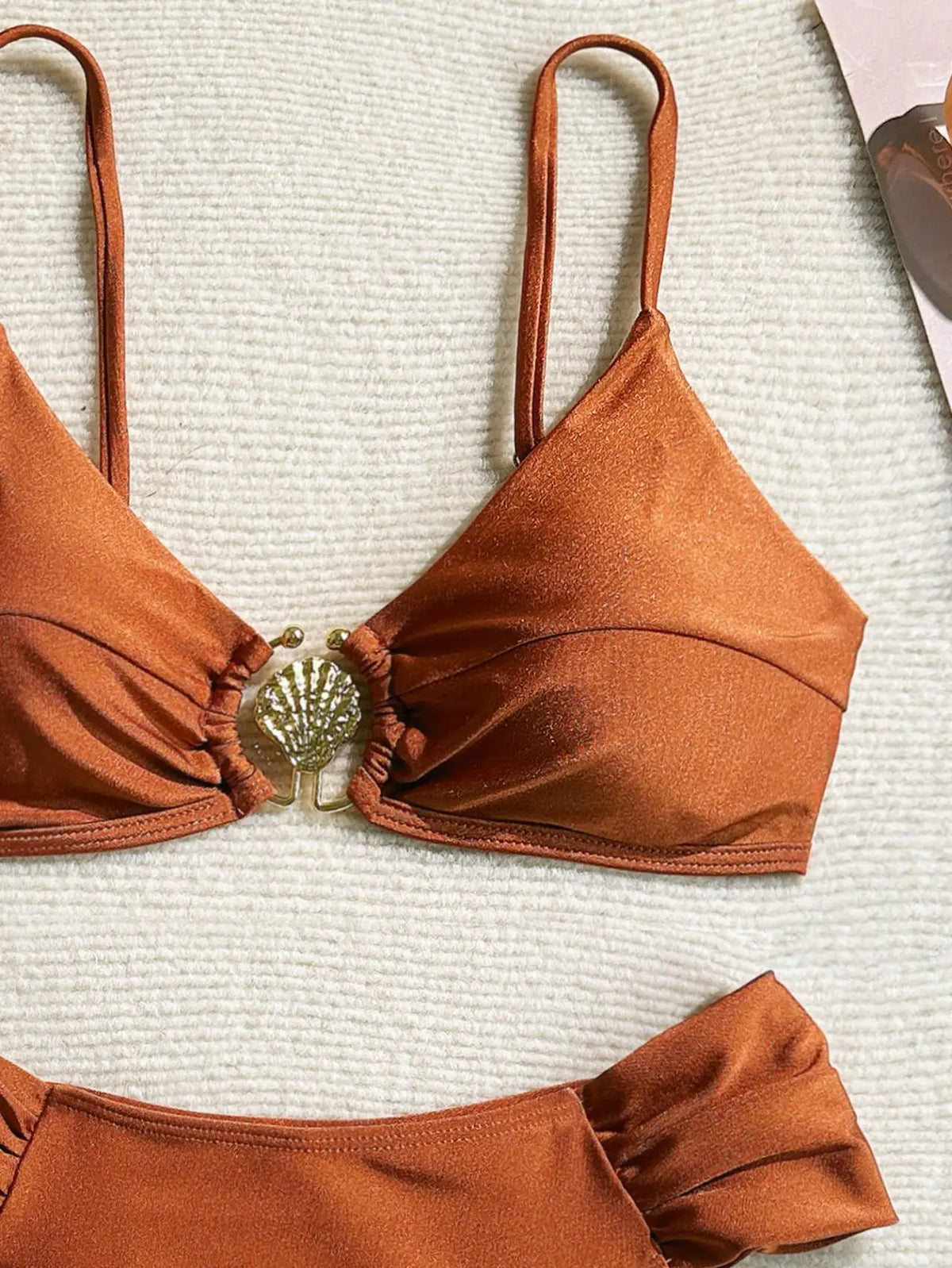 Pleated High Waist Bikini