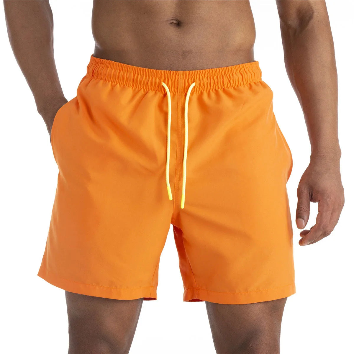 Men's Swimsuit Bottoms in Solid Swim Brief Style for Beach and Pool Wear