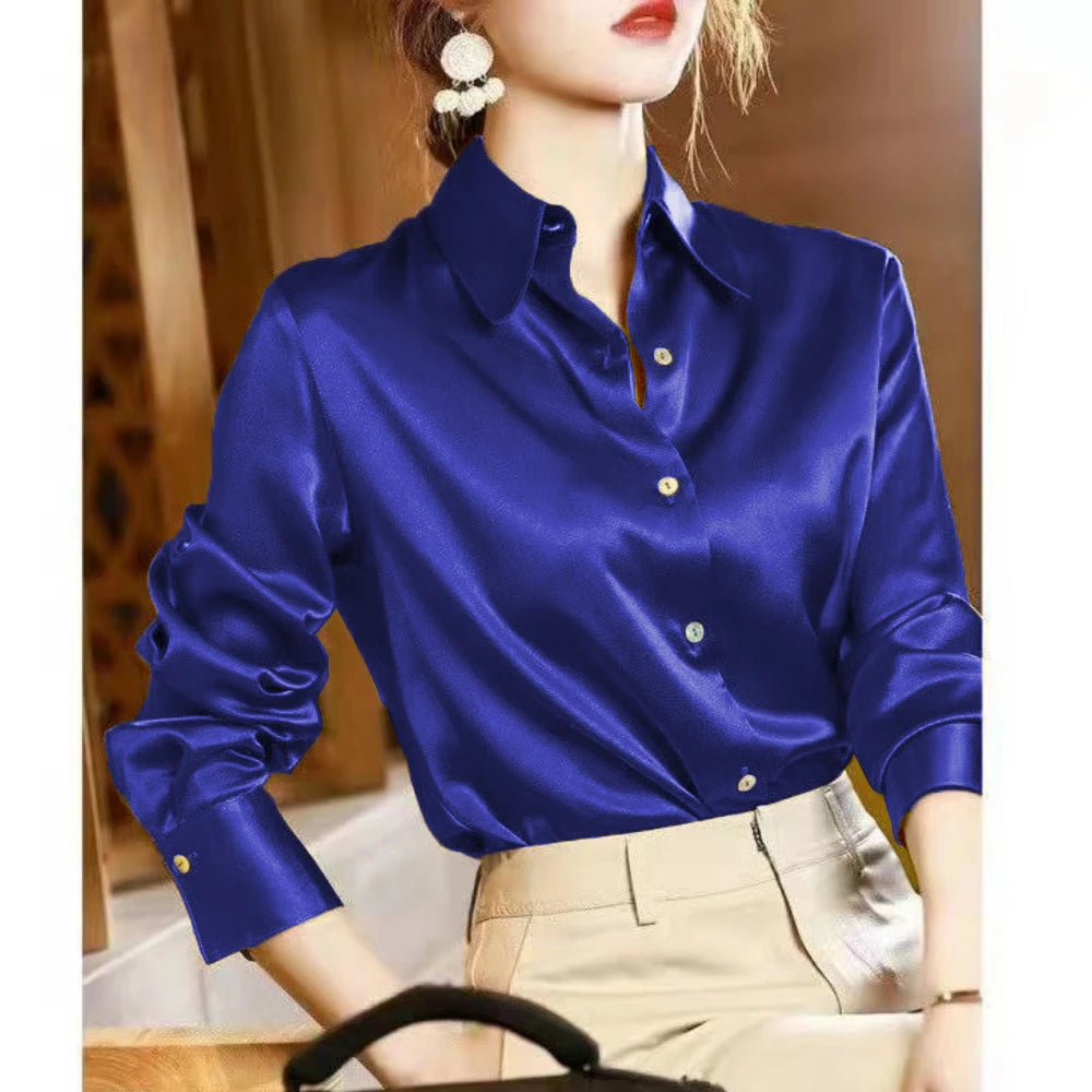 Women's Collared Long Sleeve Shirt