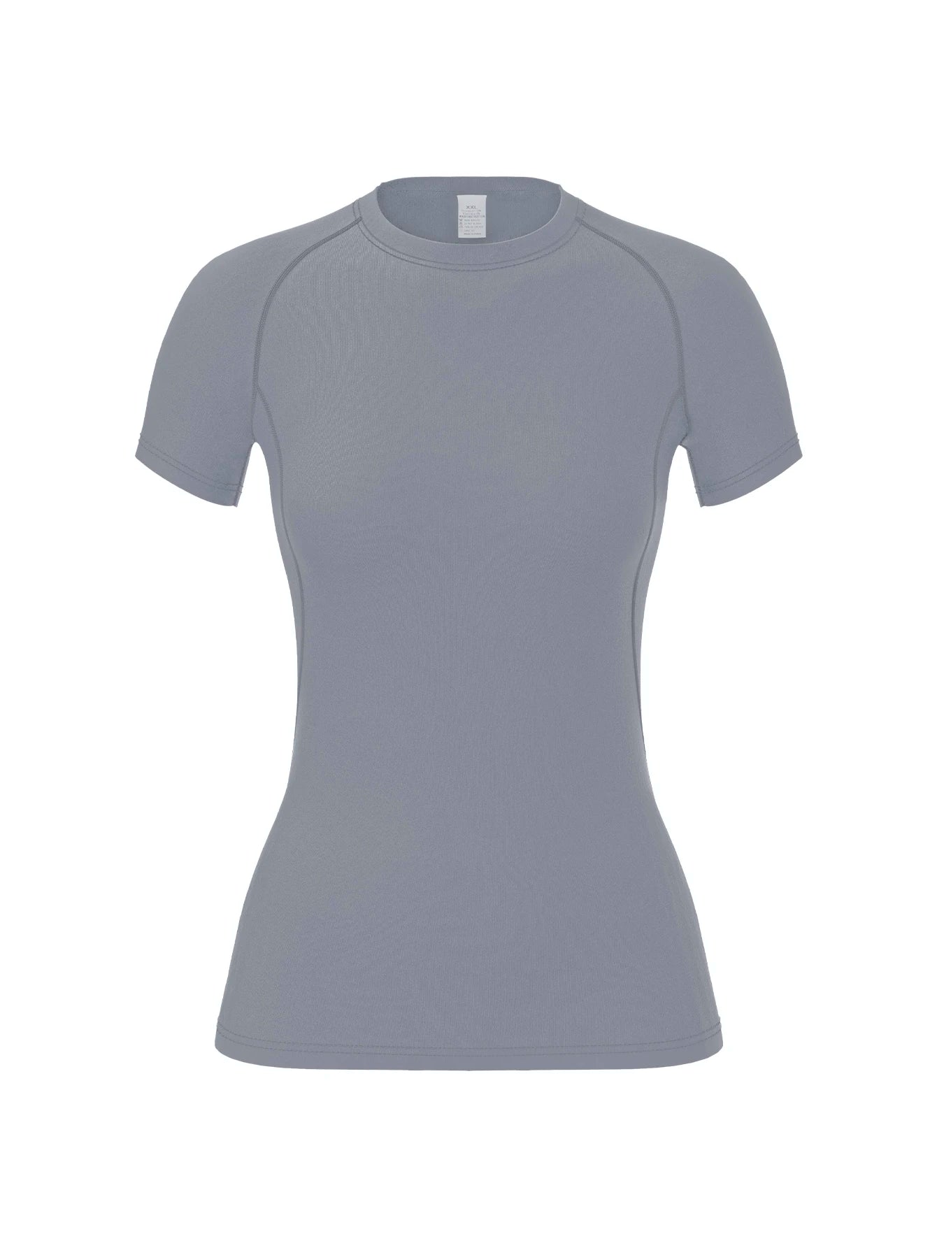 Women's Crew Neck Fitted Short Sleeve T-shirt For Workout Outfits