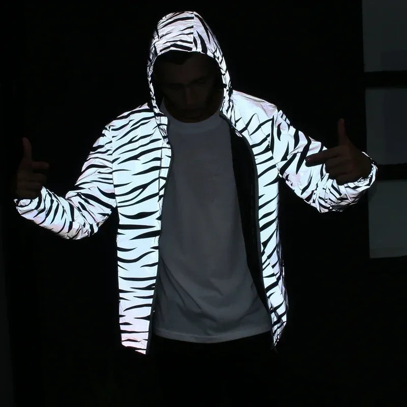 Hooded Long Sleeve Full Zip Casual Streetwear Jacket