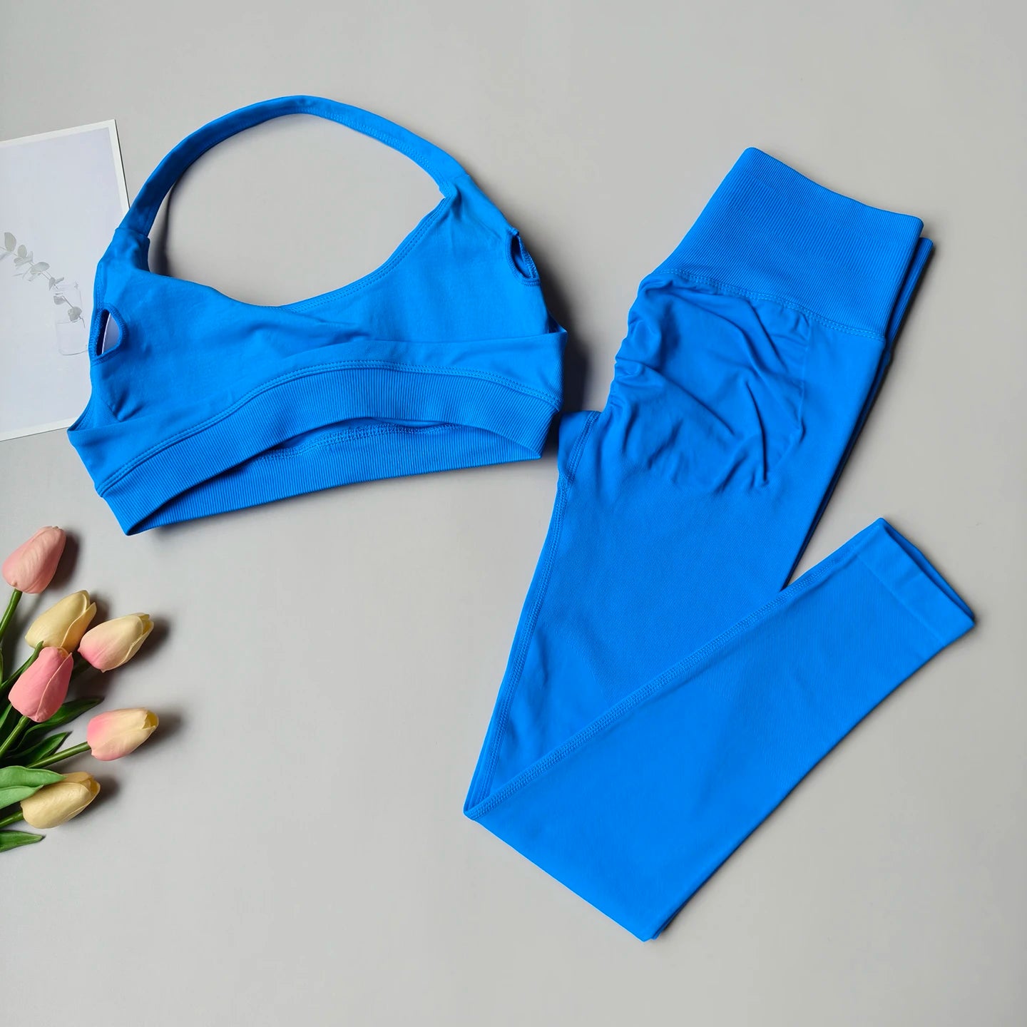 Women's Halter Bra And Leggings Yoga Set For Workout Outfits