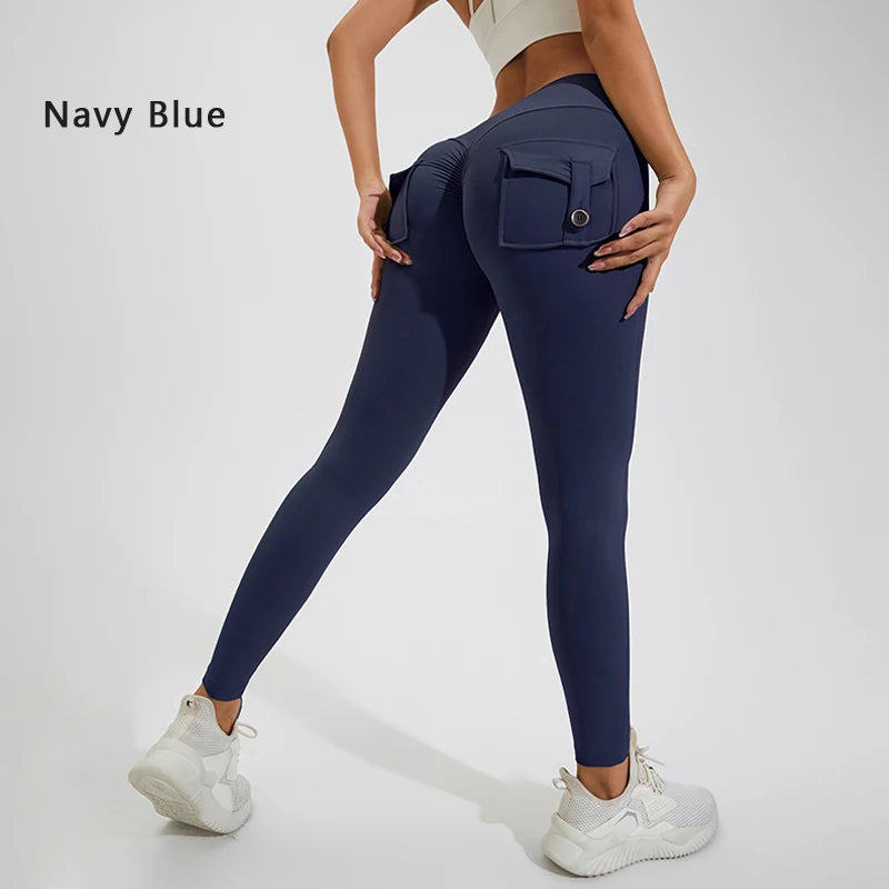 Women's Back Pocket Full Length Leggings For Workout Outfits